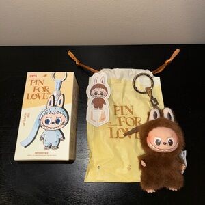 POP MART Pin for Love Labubu Authentic Letter-L Opened Box/Confirm